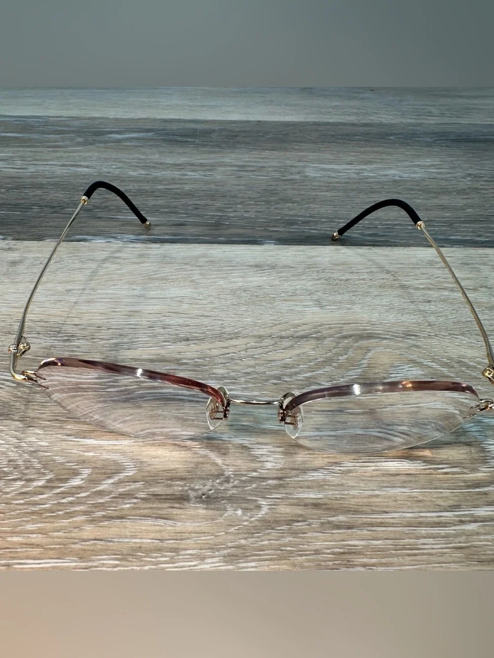 RARE Hoya Pinfeel Gold-Plated Titanium Eyeglass Frames Japan Flexible 16-135 Vtg